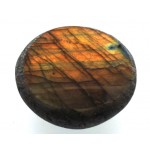 Part Polished Labradorite Gemstone Dragon Egg Half